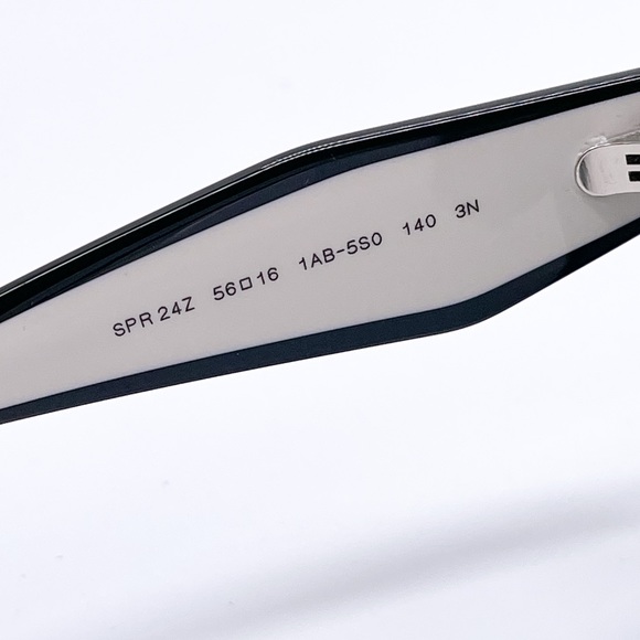 LNEW PRADA PR24ZS 1AB5S0 WOMEN’S SUNGLASSES PRADA PR 24ZS BLACK WHITE SPR 24Z - Picture 11 of 14